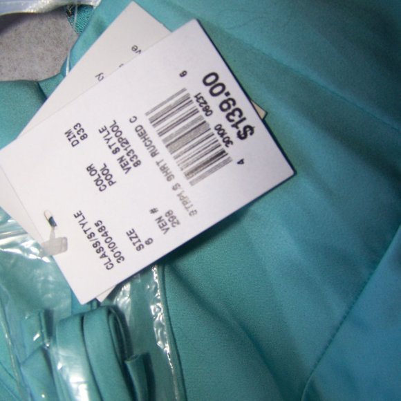 David's Bridal Dress Wedding Party Cocktail 6 NWT Blue - Picture 10 of 15